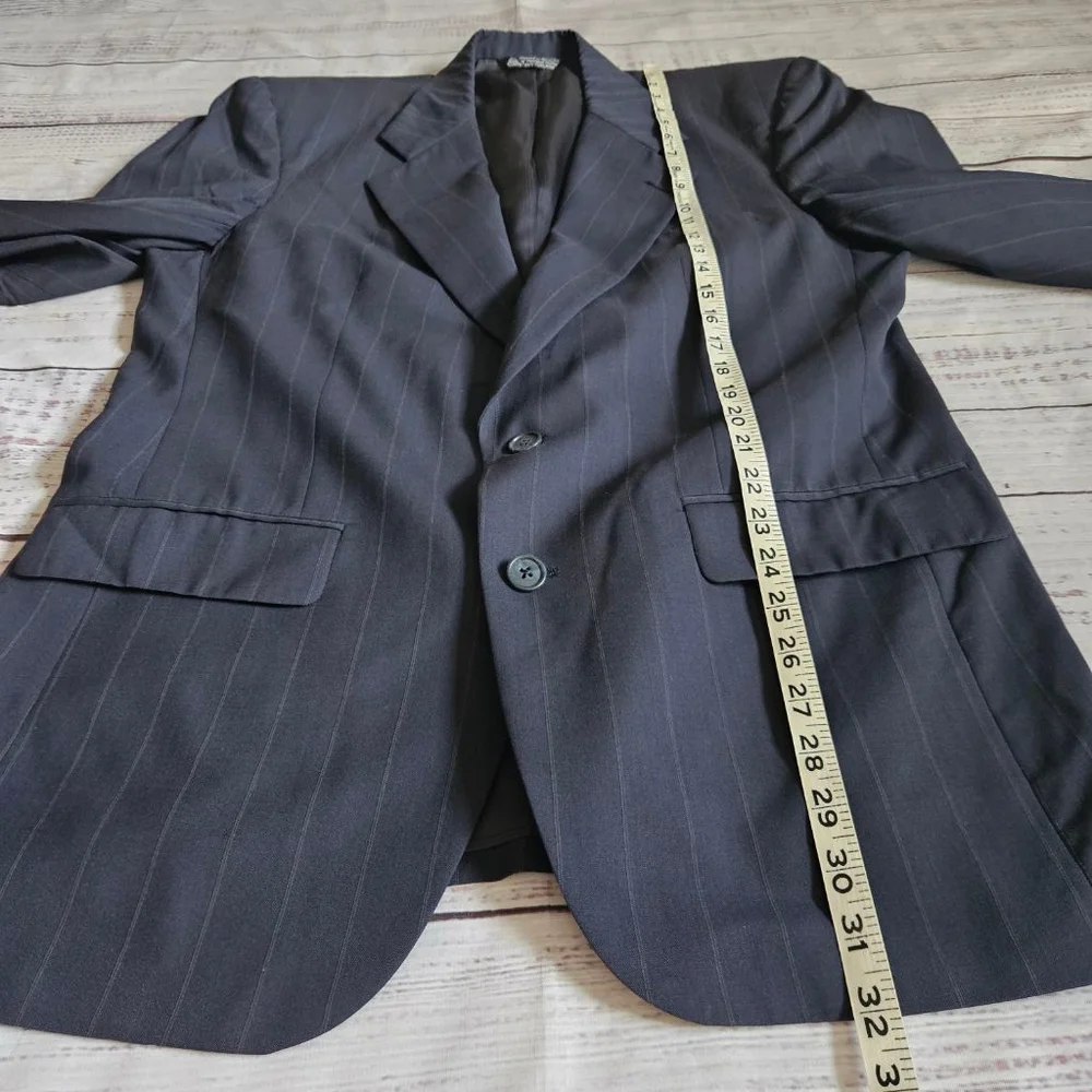 Vintage Christian Dior Monsieur Pure Wool Pinstripe Blazer Jacket Mens